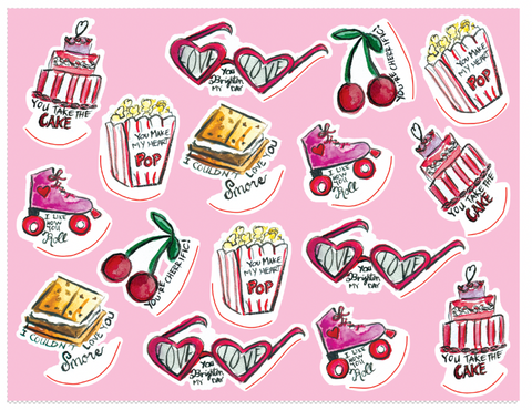 Valentine Sticker Sheet for Girls