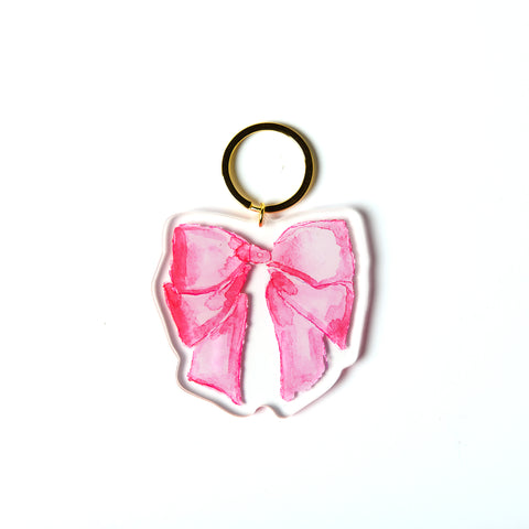 Pink Bow Keychain