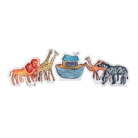 Noah's Ark and Animals Acrylic Character Set